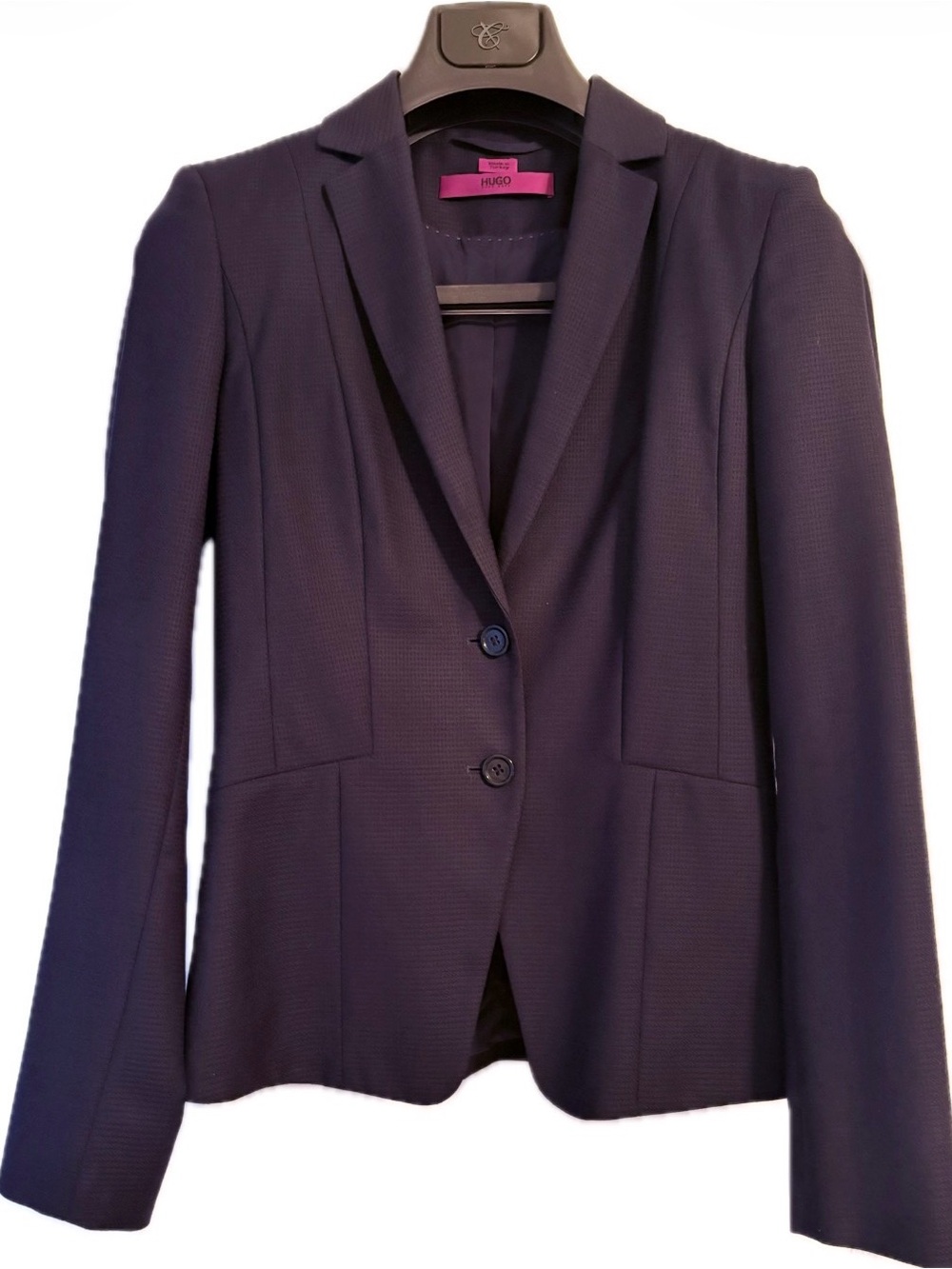 HUGO Women's Dark Navy Two-Button Tailored Blazer